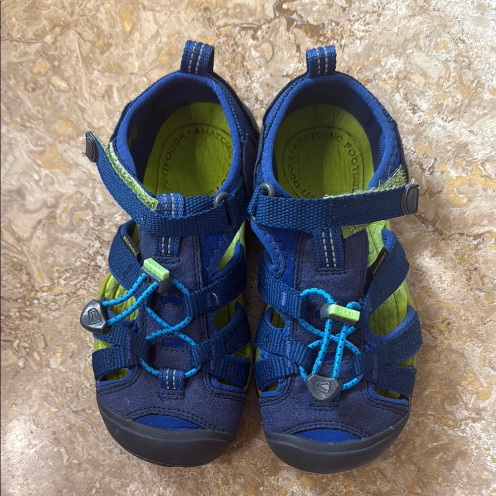 Keen Blue and Green Sandals with Toe Protection